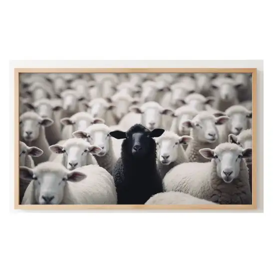 Quadro Decorativo N°31 - Panorâmico Fotografia Ovelha Negra - Galix