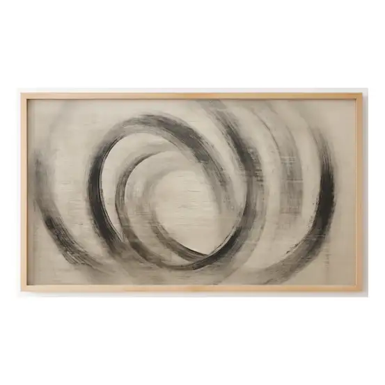 Quadro Decorativo N°69 - Panorâmico Abstrato - Gestual Carvão - Galix