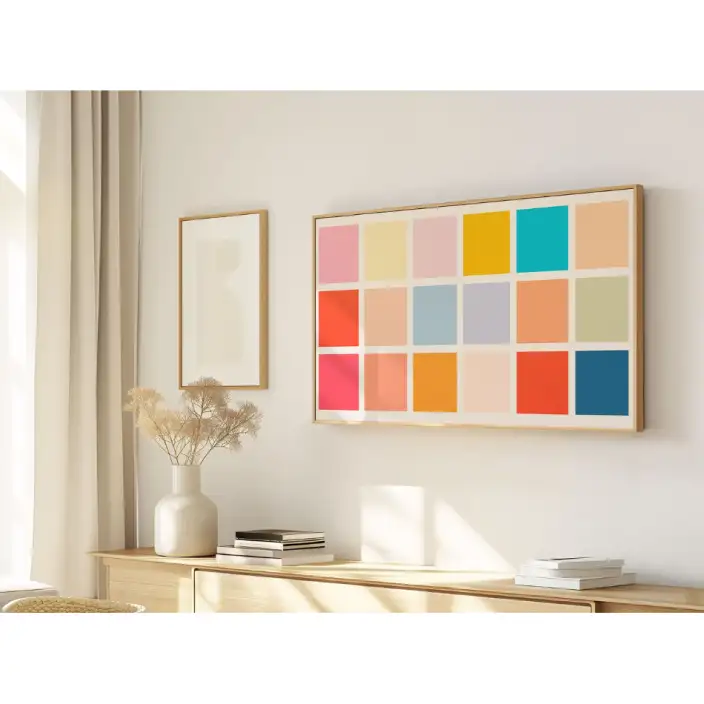 Quadro Decorativo N°82 - Panorâmico Paleta Cores - Galix