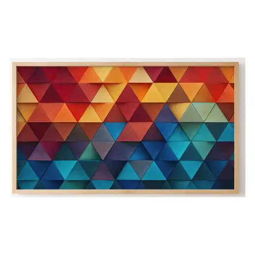 Quadro Decorativo N°61 - Panorâmico Abstrato - Triângulos - Galix