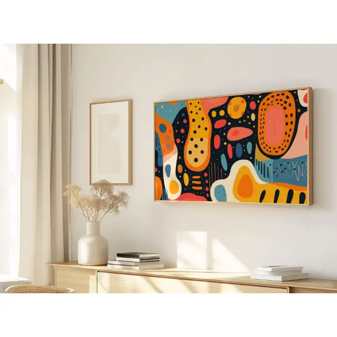Quadro Decorativo N°24- Panorâmico Abstrato - Groovy - Galix