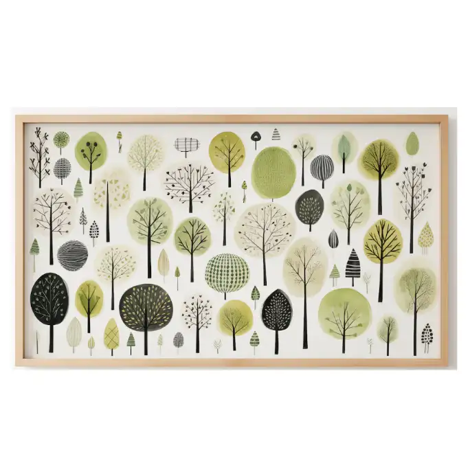 Quadro Decorativo N°163 - Panorâmico - Árvores - Nórdico - Galix