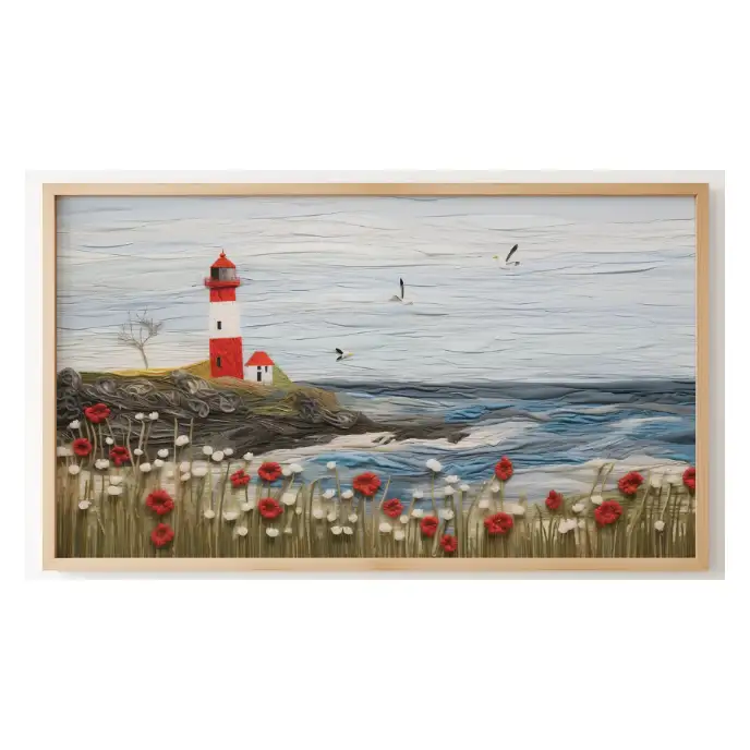 Quadro Decorativo N°242 - Panorâmico - Farol - Papoulas - Galix