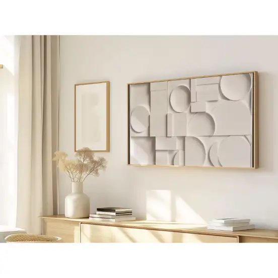 Quadro Decorativo N°70 - Panorâmico Escultura Gesso Branco- Galix