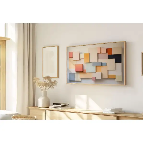 Quadro Decorativo N°107 - Panorâmico Abstrato - Relevo - Galix