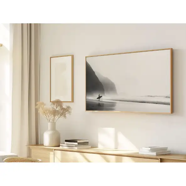 Quadro Decorativo N°199 - Panorâmico Surfista na Praia - Galix