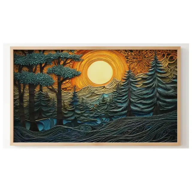Quadro Decorativo N°245 - Panorâmico Art Nouveau - Bosque - Galix