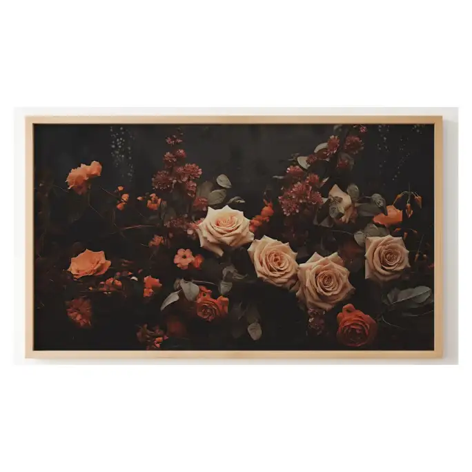 Quadro Decorativo N°173 - Panorâmico - Rosas Tons Pastel - Galix