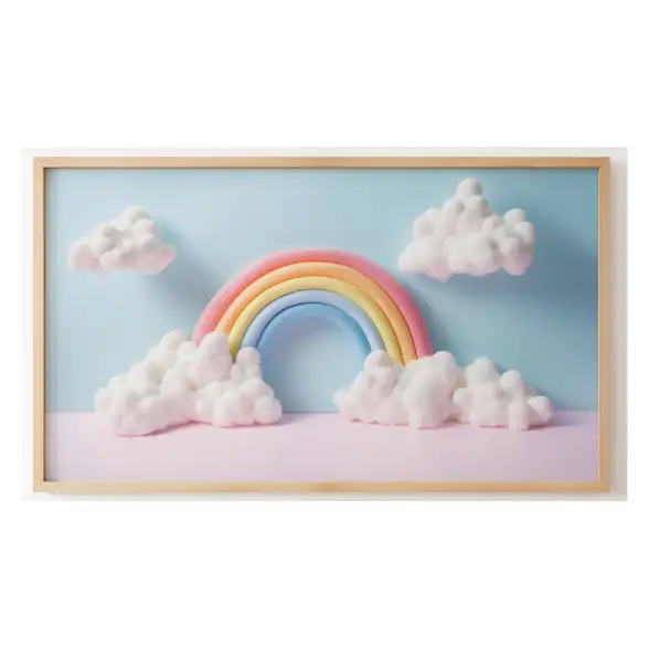 Quadro Decorativo N°55 - Panorâmico Arco -Íris Pastel - Galix