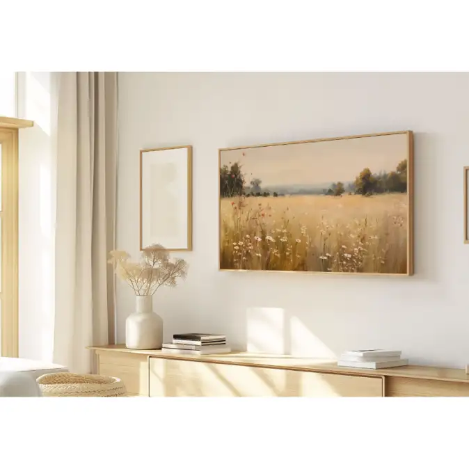 Quadro Decorativo N°248 - Panorâmico - Campo de Flores - Galix