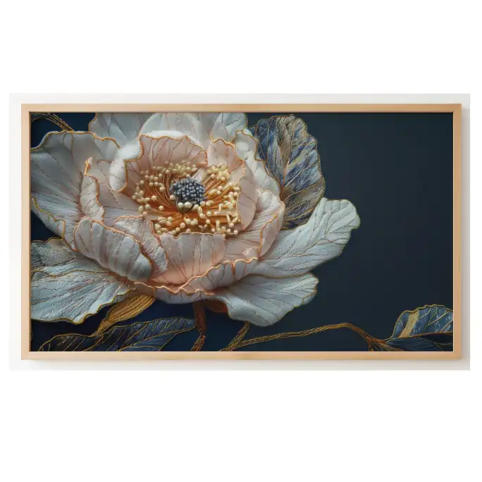 Quadro Decorativo N°168 - Panorâmico Botânico - Flor Peônia - Galix
