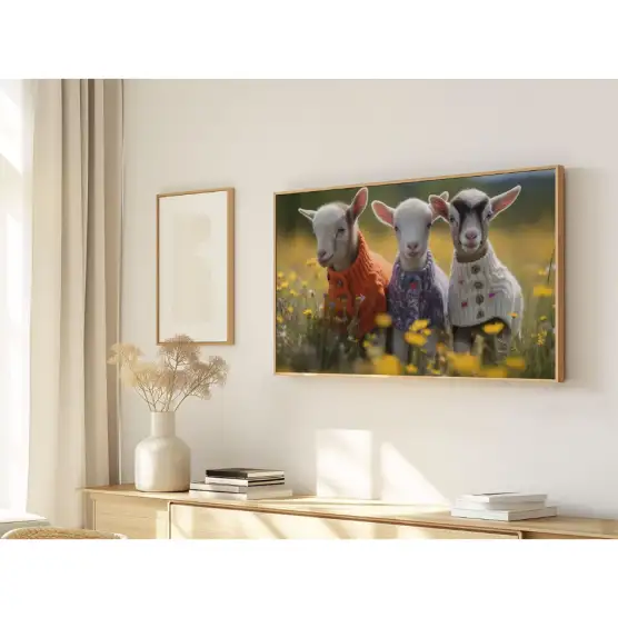 Quadro Decorativo N°32 - Panorâmico Filhotes de Suéter - Galix