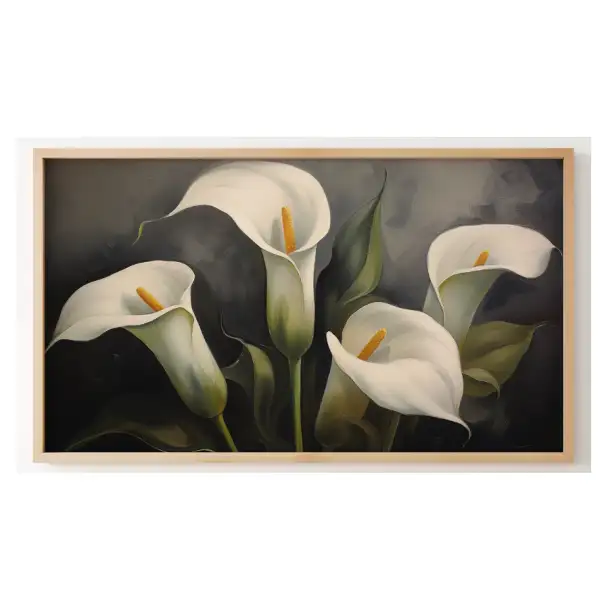 Quadro Decorativo N°151 - Panorâmico Botânico - Copo de Leite - Galix