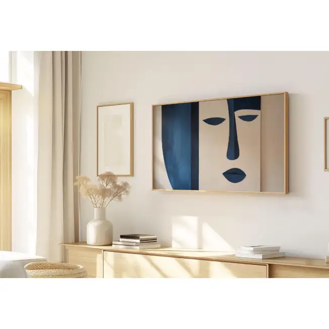 Quadro Decorativo N°264 - Rosto Tons de Azul -  Galix