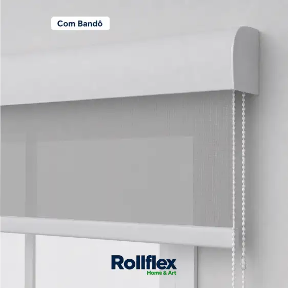 Cortina Persiana Rolô Solar 0% Cinza - Crey