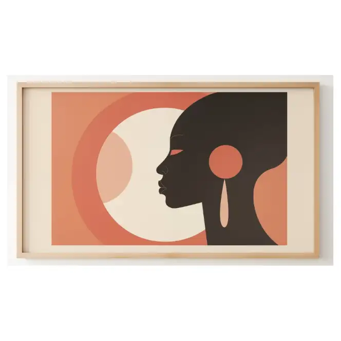 Quadro Decorativo N°255 - Panorâmico - Silhueta Mulher Perfil - Galix