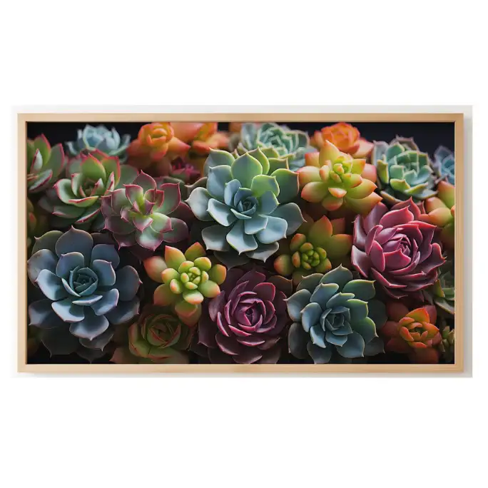 Quadro Decorativo N°144 - Panorâmico - Mosaico Suculentas - Galix