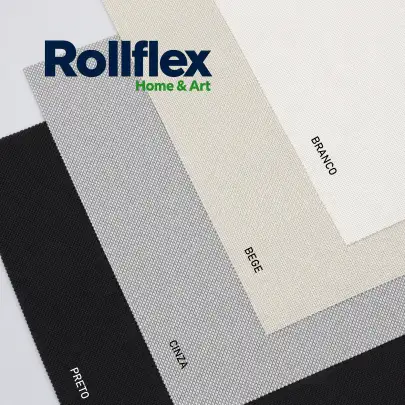 Cortina Persiana Rolô Solar 3% Branca Off-White