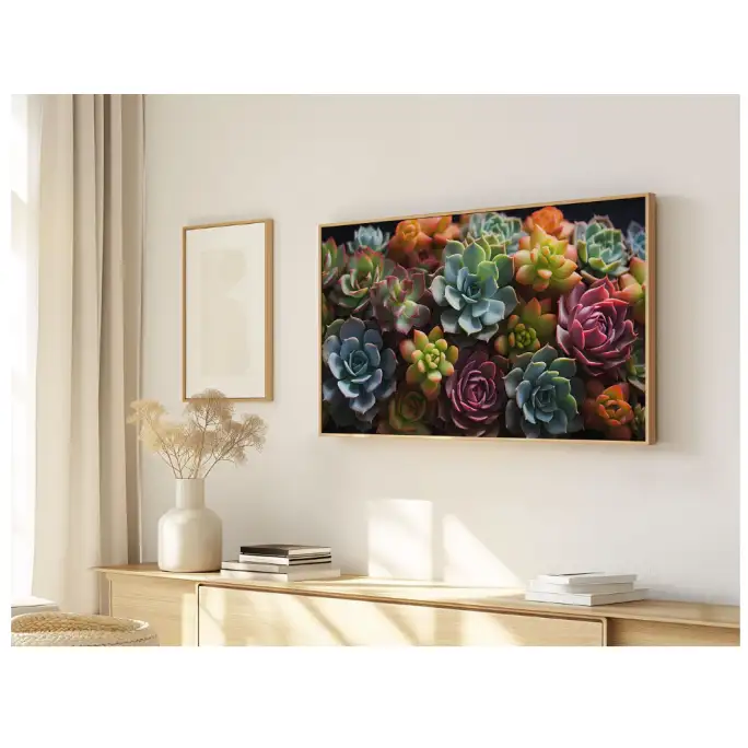 Quadro Decorativo N°144 - Panorâmico - Mosaico Suculentas - Galix