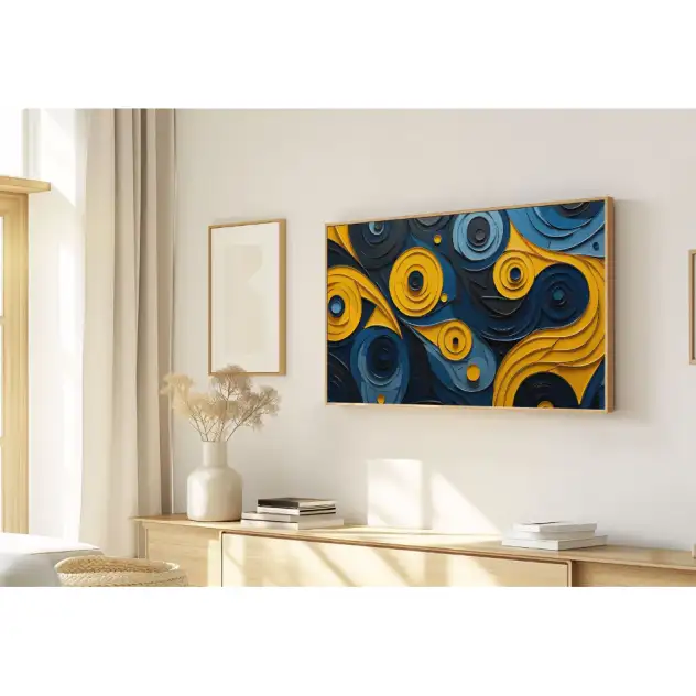 Quadro Decorativo N°207 - Panorâmico Ondas Redemoinhos - Galix
