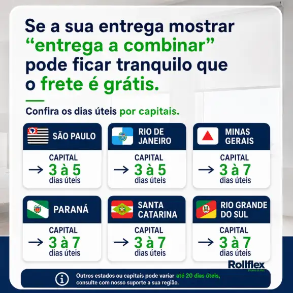 Cortina Persiana Rolô Blackout Pinpoint Branca