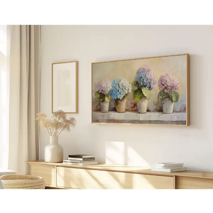Quadro Decorativo N°147 - Panorâmico Botânico - Hortênsia - Galix