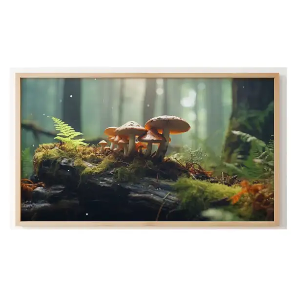 Quadro Decorativo N°158  - Panorâmico Botânico - Cogumelos - Galix