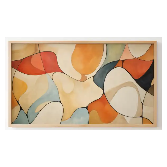 Quadro Decorativo N°18 - Panorâmico Abstrato - Orgânico - Galix
