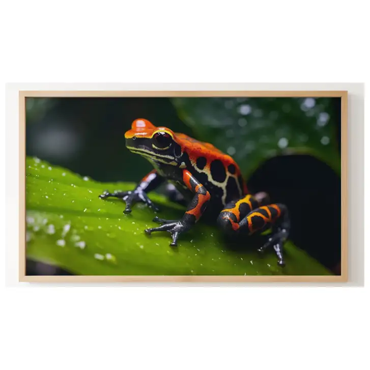 Quadro Decorativo N°41 - Panorâmico Rã Tropical Macro - Galix
