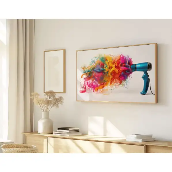 Quadro Decorativo N°56 - Panorâmico Secador Explosão de Cores - Galix