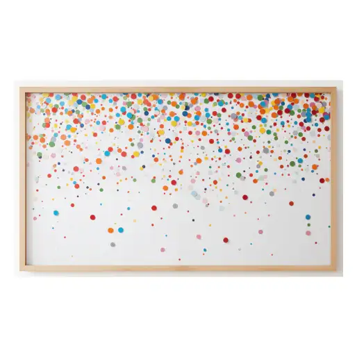 Quadro Decorativo N°58 - Panorâmico Abstrato - Confetes - Galix