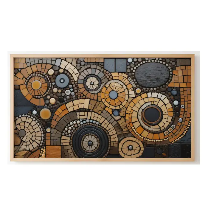 Quadro Decorativo N°19 - Panorâmico Mosaico - Terroso - Galix