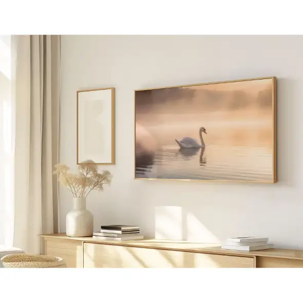 Quadro Decorativo N°48 - Panorâmico Cisne Névoa Alvorada - Galix