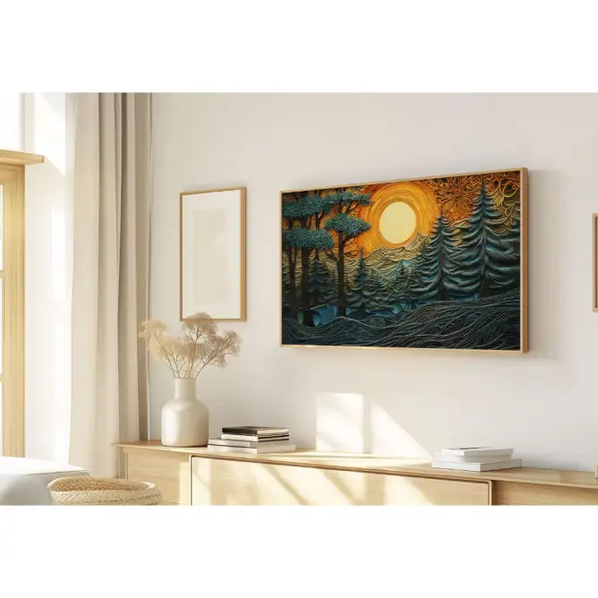 Quadro Decorativo N°245 - Panorâmico Art Nouveau - Bosque - Galix