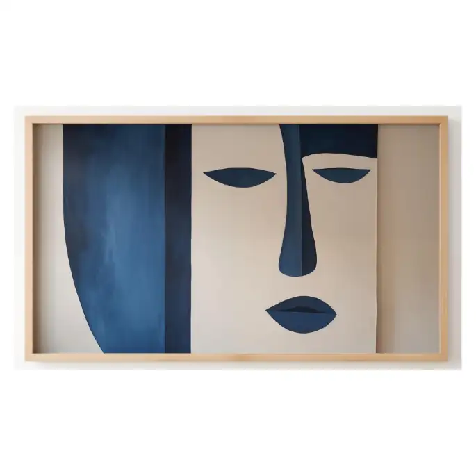 Quadro Decorativo N°264 - Rosto Tons de Azul -  Galix