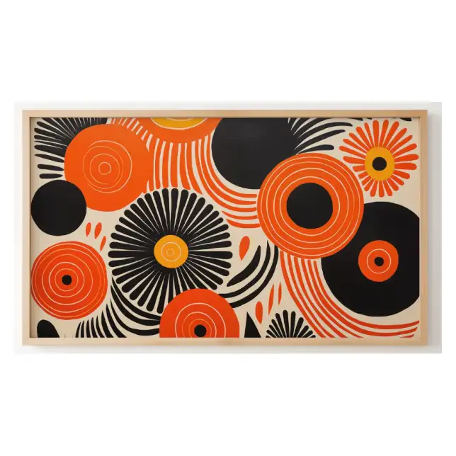 Quadro Decorativo N°93 - Retrô Laranja - Galix
