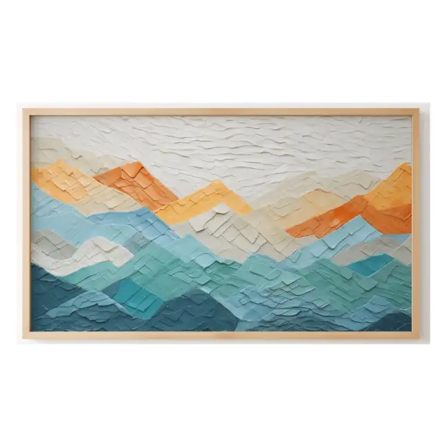 Quadro Decorativo N°193 - Panorâmico Abstrato - Montanhas - Galix