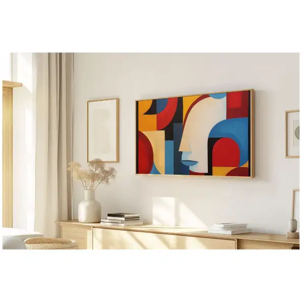 Quadro Decorativo N°10 - Panorâmico Cubista - Perfil - Galix