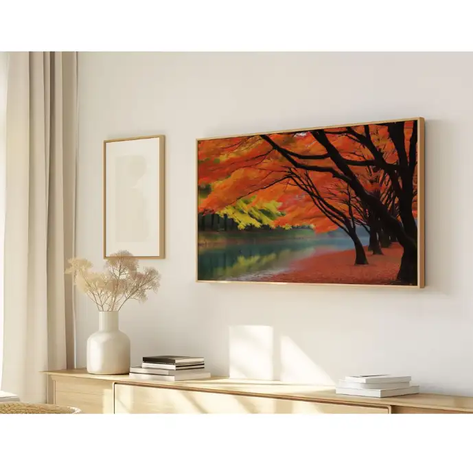 Quadro Decorativo N°137 - Panorâmico Paisagem Árvores de Outono - Galix