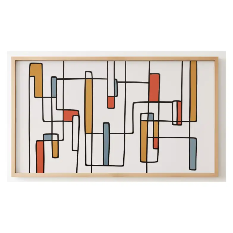 Quadro Decorativo N°101 - Panorâmico Linhas Geométricas - Galix