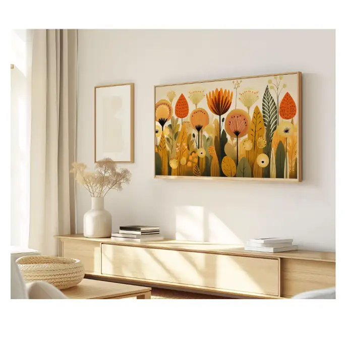 Quadro Decorativo N°145 - Panorâmico Botânico - Retrô Mid - Galix