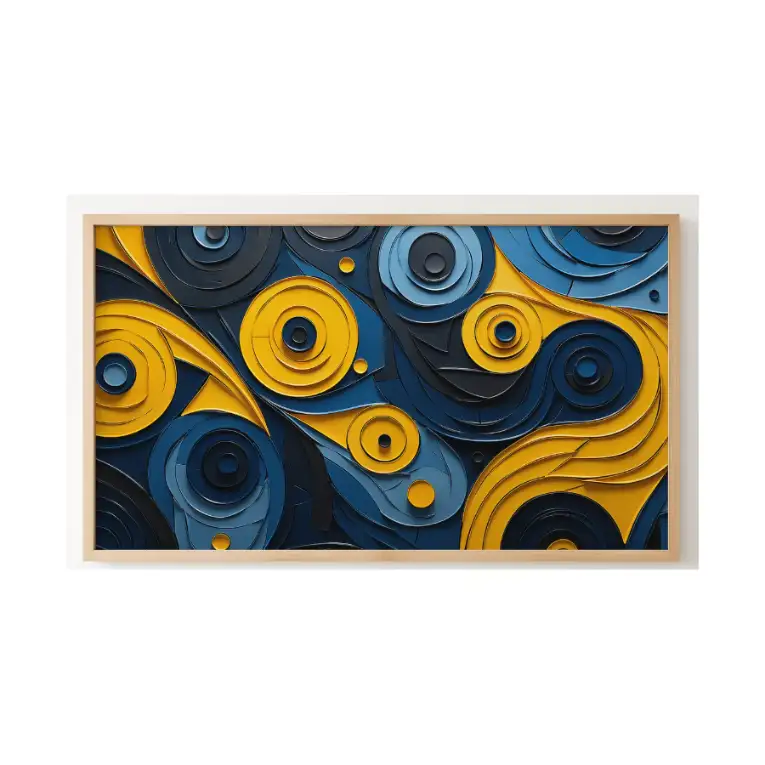 Quadro Decorativo N°207 - Panorâmico Ondas Redemoinhos - Galix