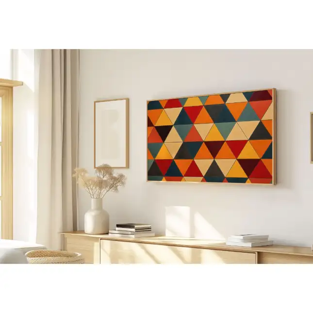 Quadro Decorativo N°118 - Panorâmico Mosaico - Triângulos - Galix