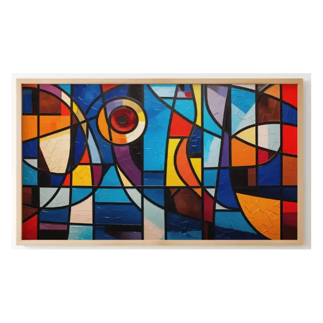 Quadro Decorativo N°20  - Panorâmico Geométrico - Vitral - Galix
