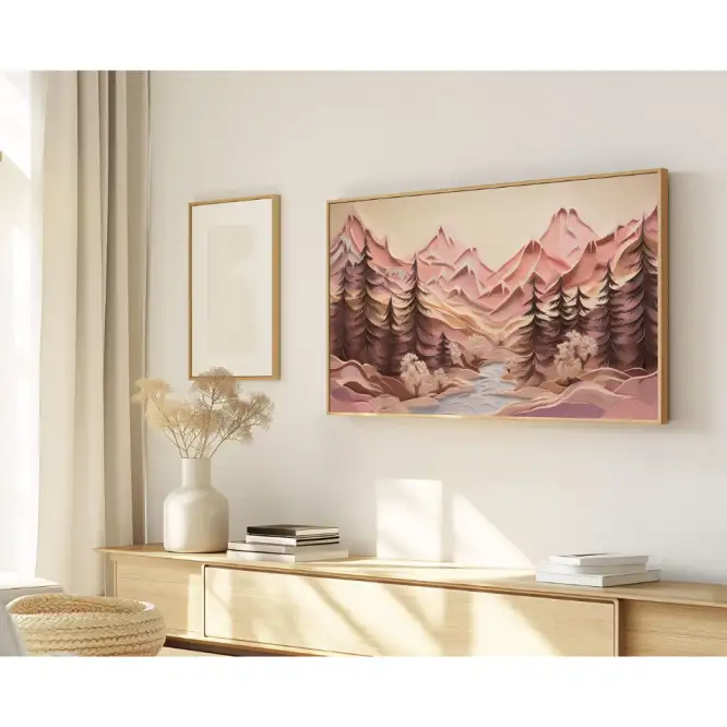 Quadro Decorativo N°247 - Panorâmico - Montanhas Vale Rosa - Galix