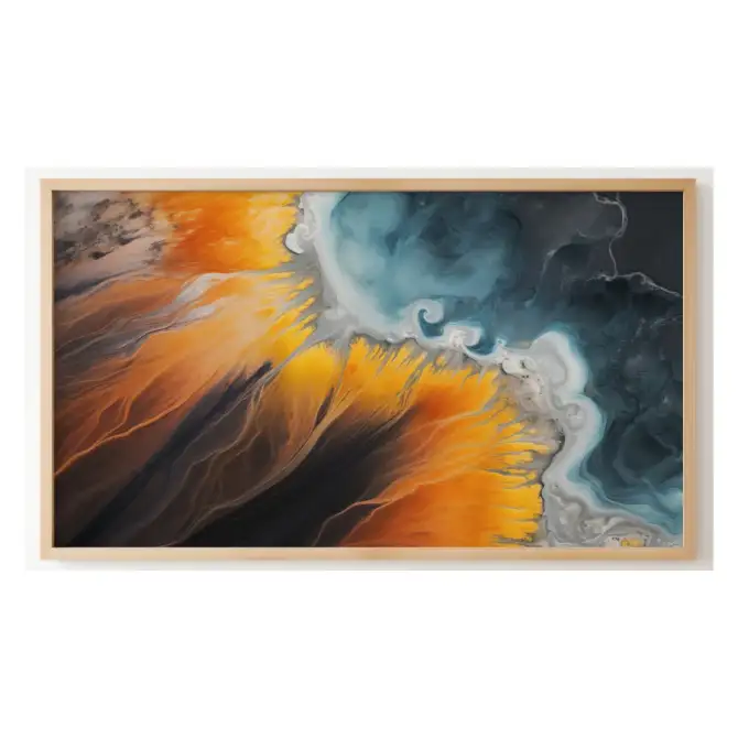 Quadro Decorativo N°192 - Panorâmico Abstrato - Onda Fluida - Galix