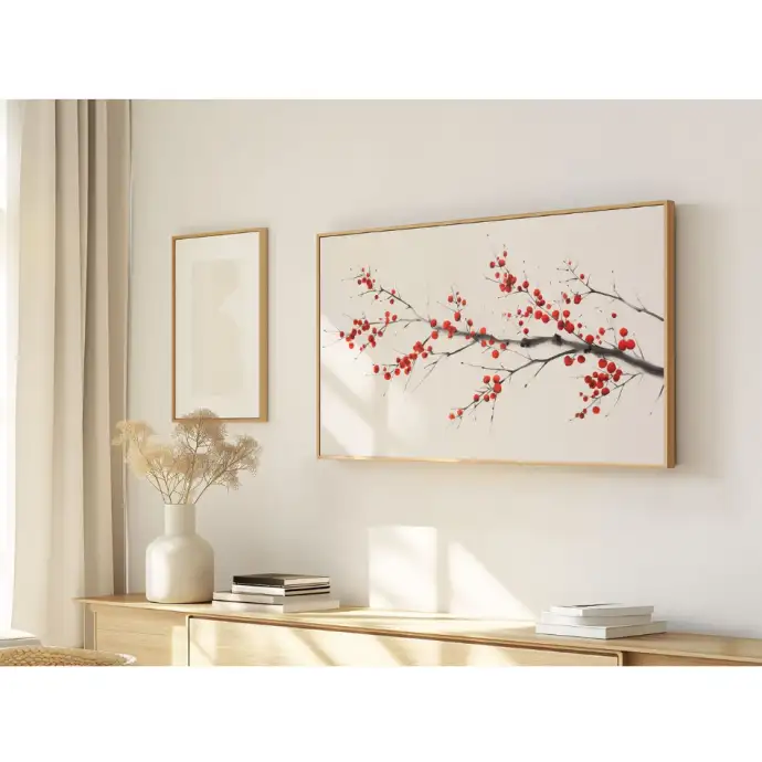 Quadro Decorativo N°134 - Panorâmico Botânico - Cerejeira Sumi - Galix