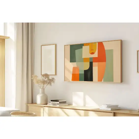 Quadro Decorativo N°106 - Panorâmico Cubista - Geométrico - Galix