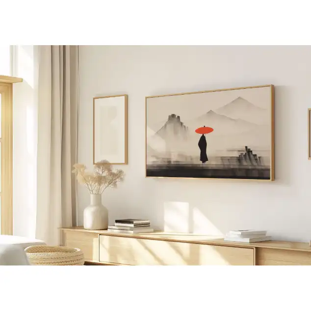 Quadro Decorativo N°235 - Panorâmico Pintura Sumi - e - Monge - Galix