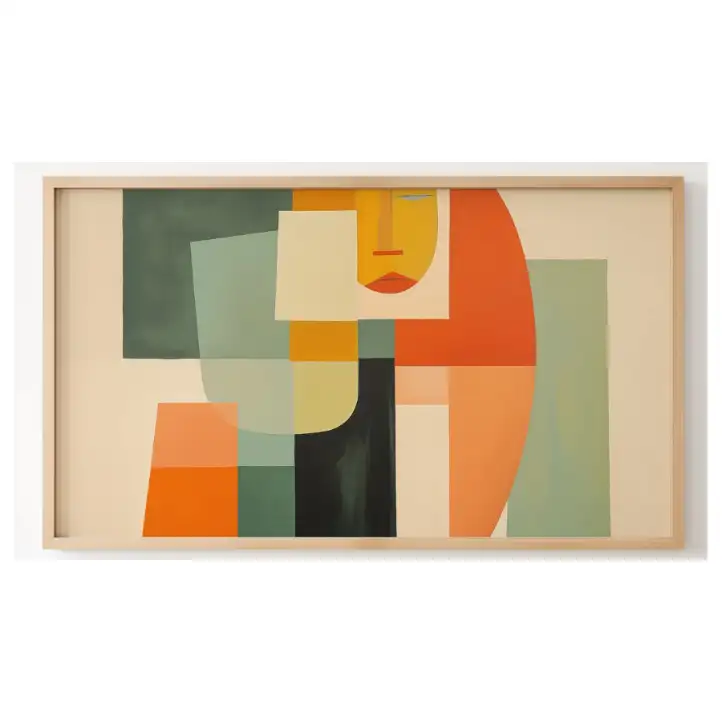 Quadro Decorativo N°106 - Panorâmico Cubista - Geométrico - Galix